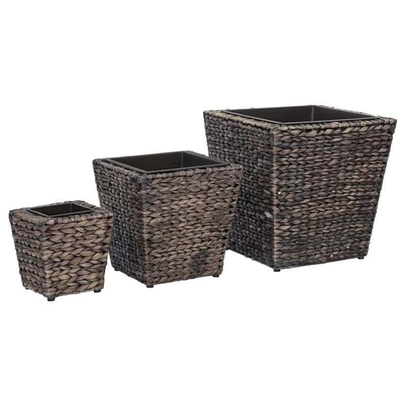 August Grove Ivanhoe 3 Piece Rattan Planter Box Set & Reviews Wayfair